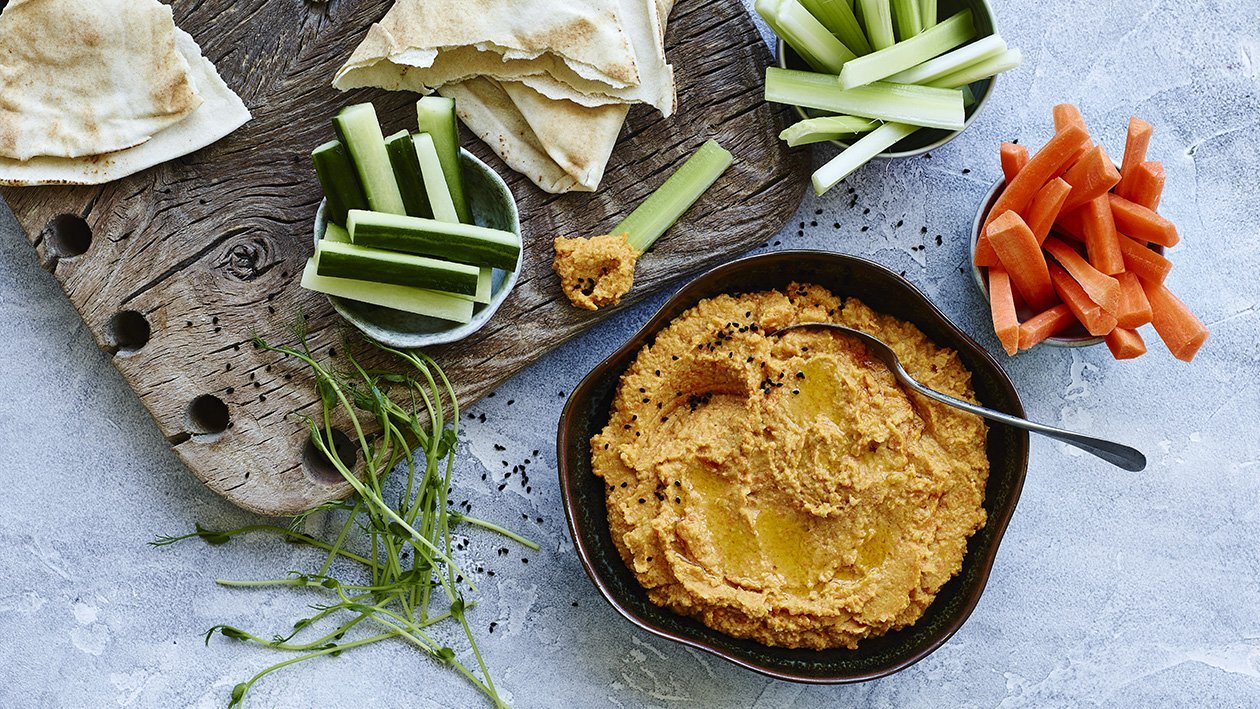 Sweet & Spicy -porkkanahummus – Resepti Sweet & Spicy -porkkanahummus – Resepti