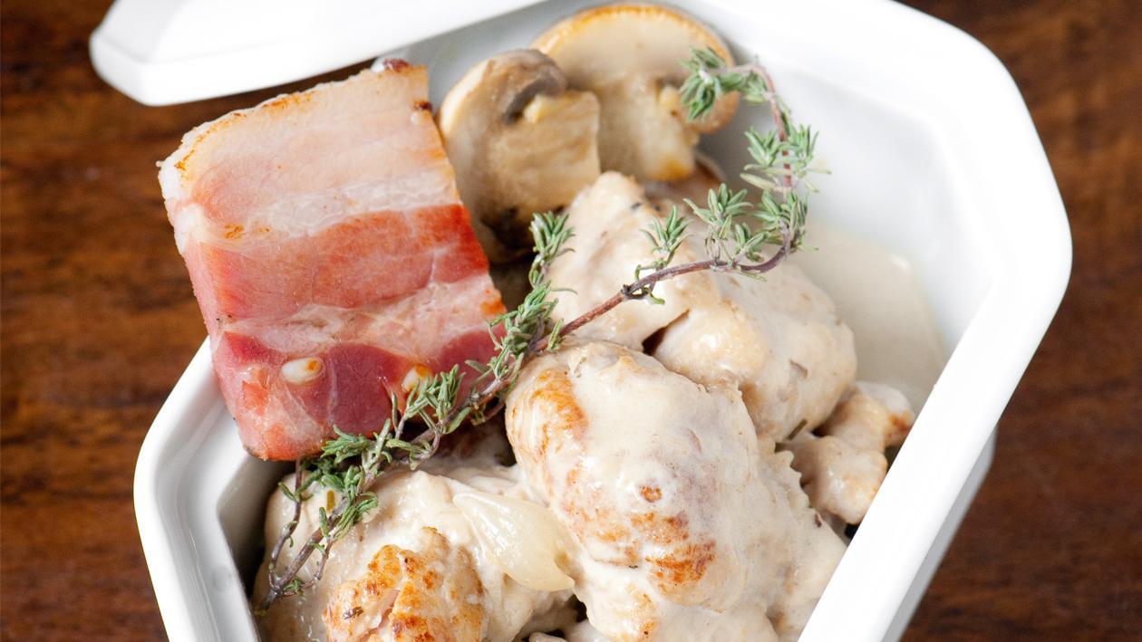 Blanquette de ris de veau, aux champignons et lard gras par Bruno Oger** – Recette Blanquette de ris de veau, aux champignons et lard gras par Bruno Oger** – Recette