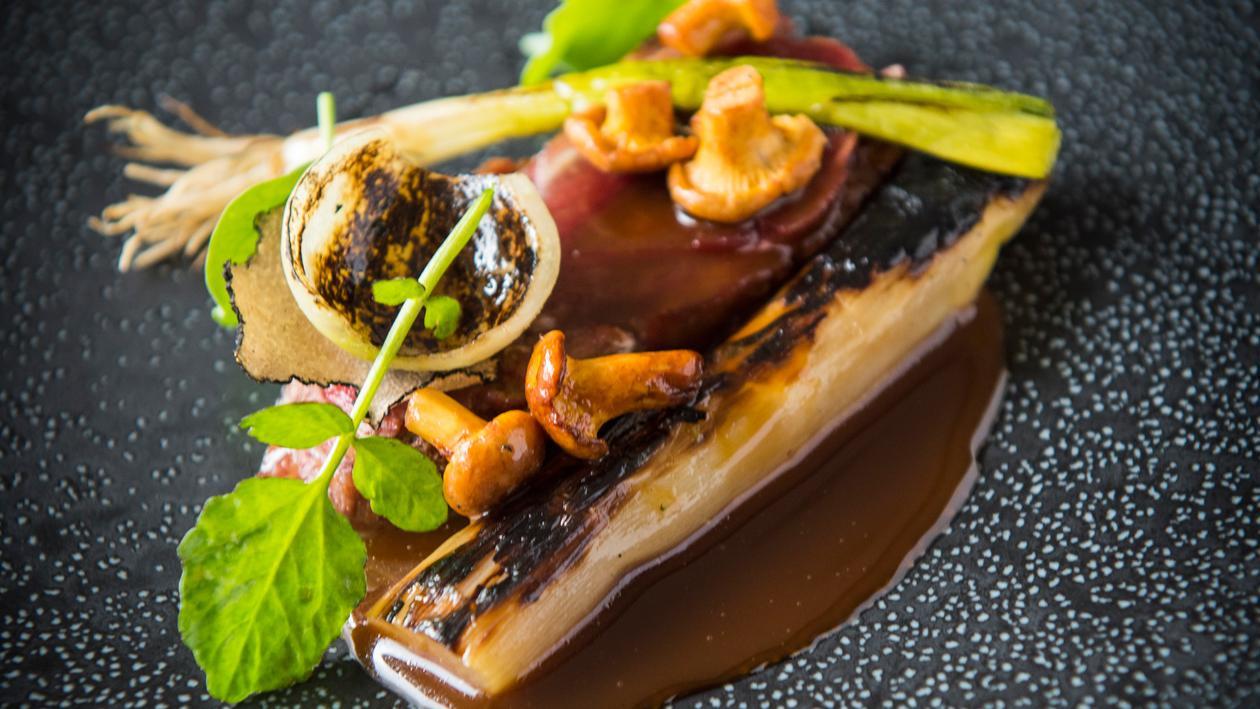 Chevreuil aux échalotes et salsifis caramélisés accompagné d'une sauce à base de fond de gibier – Recette Chevreuil aux échalotes et salsifis caramélisés accompagné d'une sauce à base de fond de gibier – Recette