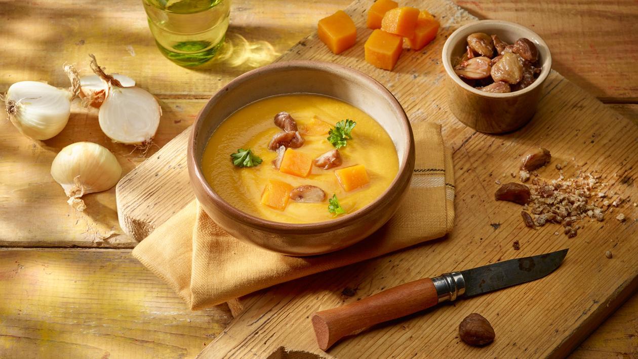 Crème de potiron avec châtaignes – Recette Crème de potiron avec châtaignes – Recette
