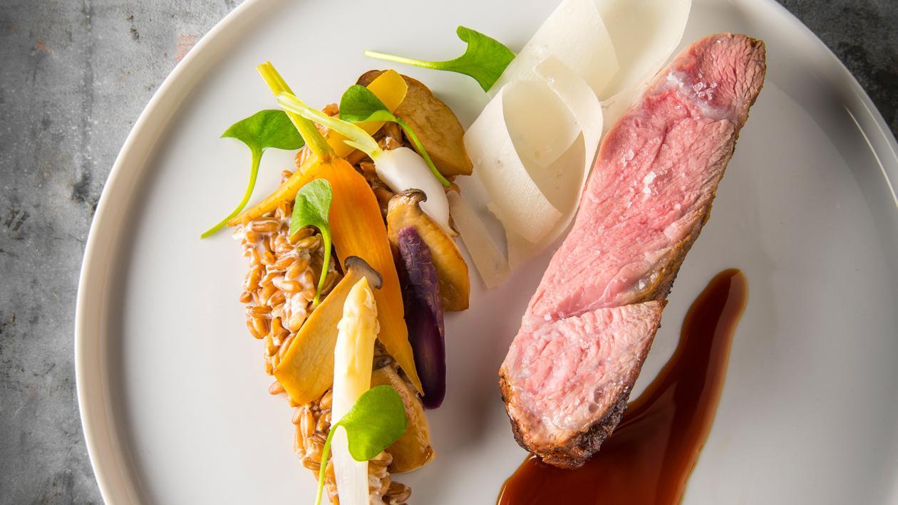 Risotto d’épeautre avec Paleron de veau et Bolet Royal – Recette Risotto d’épeautre avec Paleron de veau et Bolet Royal – Recette