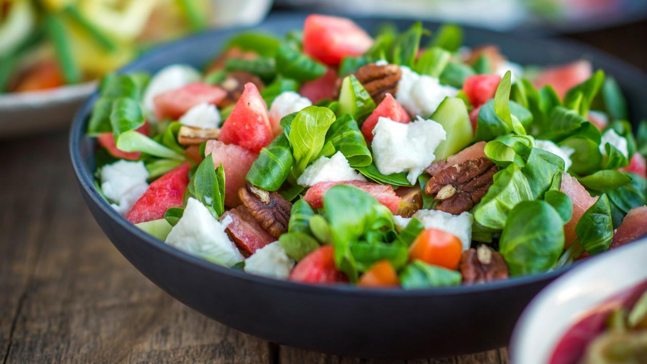 Salade de pastèque et de mâche – Recette Salade de pastèque et de mâche – Recette