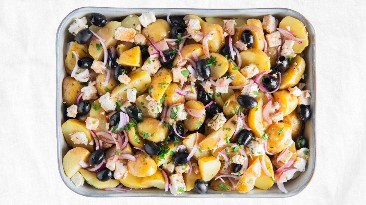 Salade de pommes de terre à la grecque – Recette Salade de pommes de terre à la grecque – Recette