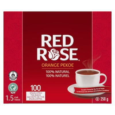 Red Rose® Thé Orange Pekoe 10 x 100 sachets par 1.5 tasses -