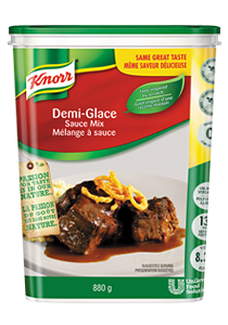 Knorr® Sauce demi-glace classique - Seule la Demi-Glace Knorr® offre un équilibre parfait de saveurs de boeuf, mirepoix et tomate.