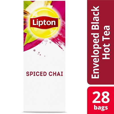 Lipton® Hot Tea Bags Enveloped Spiced Chai pack of 6, 28 count -
