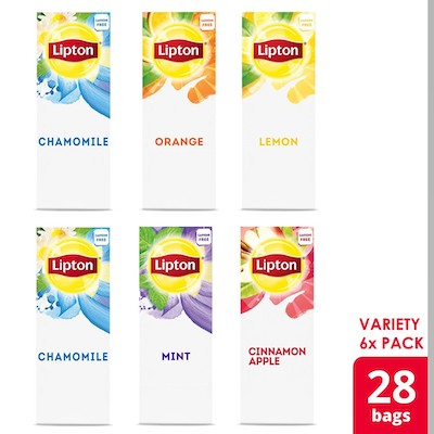 Lipton® Thé Chaud Assortiment de Tisanes Herbales 6 x 28 sachets -