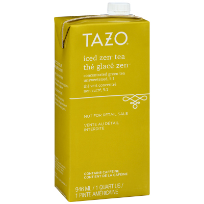 Tazo® Concentré de thé vert glacé 5:1 Zen, boîte de 946 ml, ensemble de 6 -