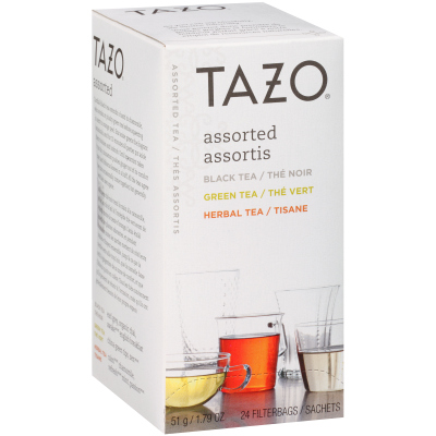 Tazo® Thé, assortiment de 8 saveurs, 24 sachets, ensemble de 6 -