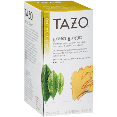 Tazo® Thé vert au gingembre Green Ginger, 24 sachets, ensemble de 6 -