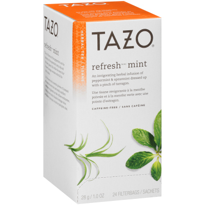 Tazo® Tisane à la menthe Refresh Mint, 24 sachets, ensemble de 6 -