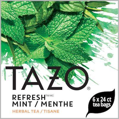 TAZO® Tisane à la menthe Refresh Mint, 24 sachets, ensemble de 6 -