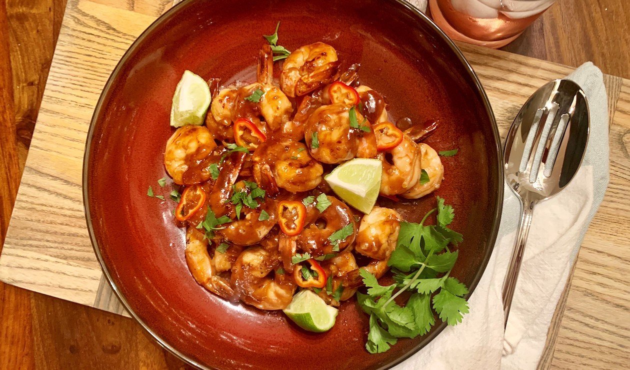 Charred Chili Honey Glazed Shrimp – recette Charred Chili Honey Glazed Shrimp – recette