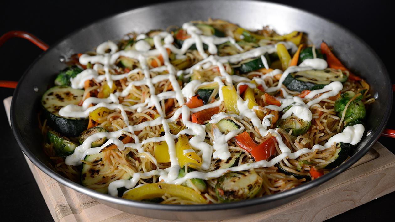Fideua aux légumes grillés – recette Fideua aux légumes grillés – recette