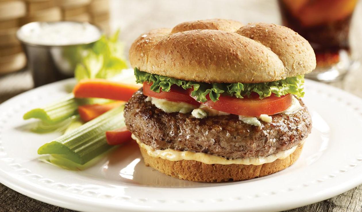 Hamburger Noirci à la Cajun et au Bleu – recette Hamburger Noirci à la Cajun et au Bleu – recette