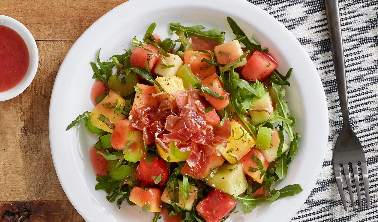 Salade de prosciutto et mélange de melons – recette Salade de prosciutto et mélange de melons – recette