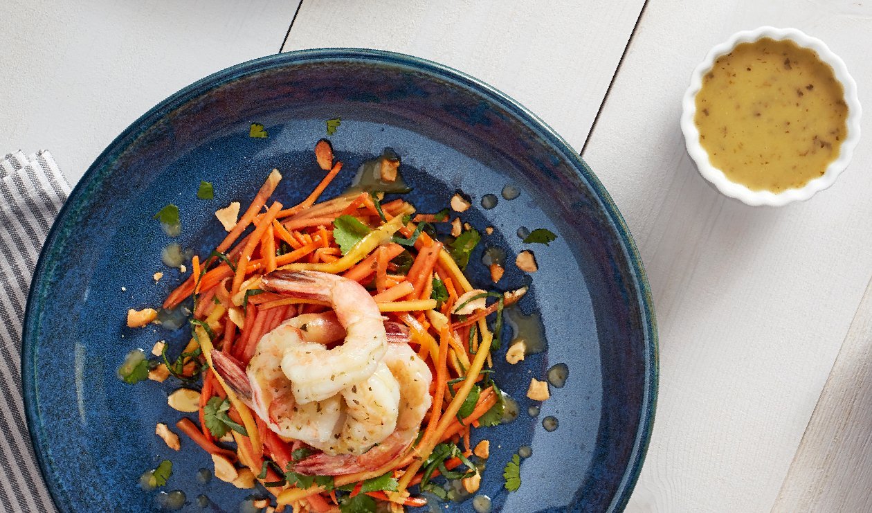 Salade épicée à la Papaye et aux Crevettes – recette Salade épicée à la Papaye et aux Crevettes – recette