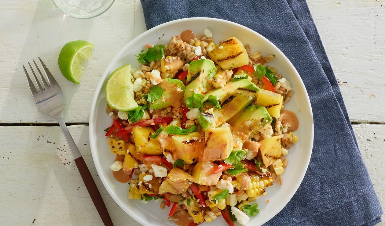Salade Habanero de grains et ananas – recette Salade Habanero de grains et ananas – recette