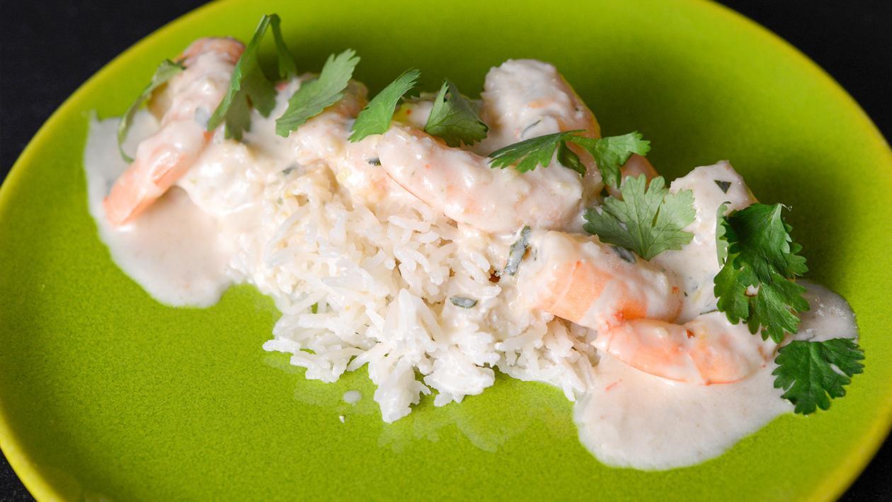 Shrimp Curry with Coconut steamed Rice – recette Shrimp Curry with Coconut steamed Rice – recette