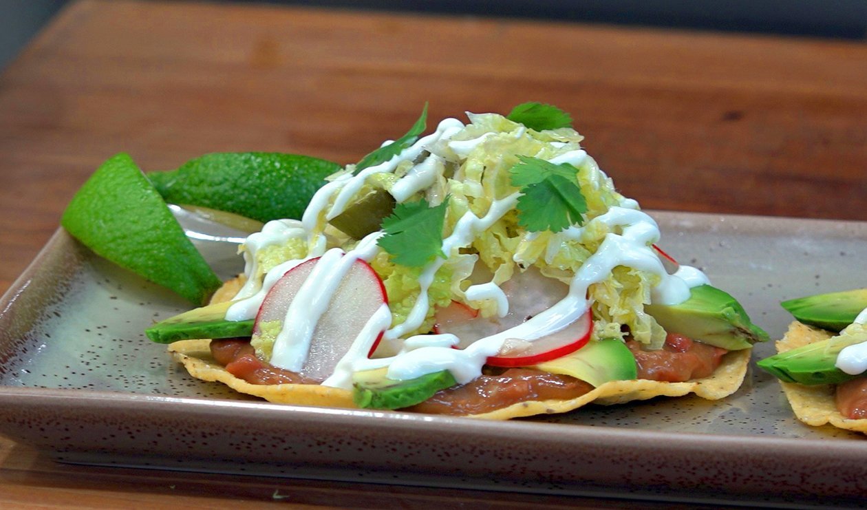 Tostada aux haricots rouges chipotle – recette Tostada aux haricots rouges chipotle – recette