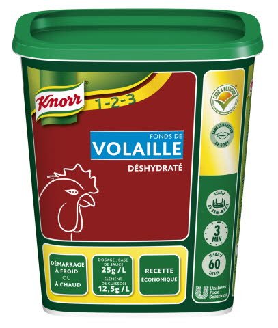 Knorr 1-2-3 Fonds de Volaille déshydraté 750 g - Knorr 1-2-3 Fonds de Volaille déshydraté 750 g -