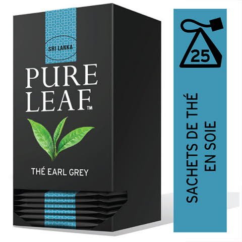 Pure Leaf Thé Noir Earl Grey 25 sachets pyramides -