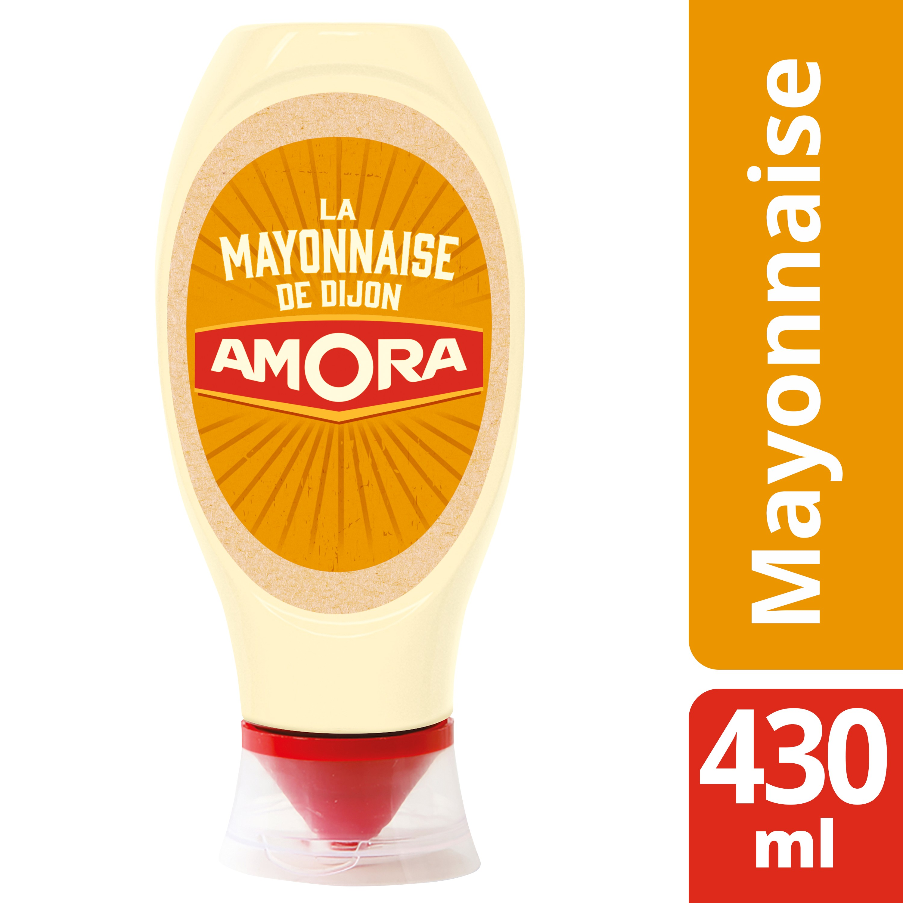 Amora Mayonnaise de Dijon Flacon 430ml - Restaurateurs, inscrivez-vous au programme Amora® J'AIME MON RESTO, recevez votre box et dynamisez votre restaurant !