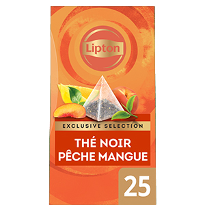 Lipton Exclusive Selection Thé Pêche et Mangue 25 sachets pyramides -