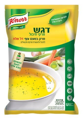 דגש מרקי תיבול מרק טעם עוף דל מלח קנור 1 ק"ג -