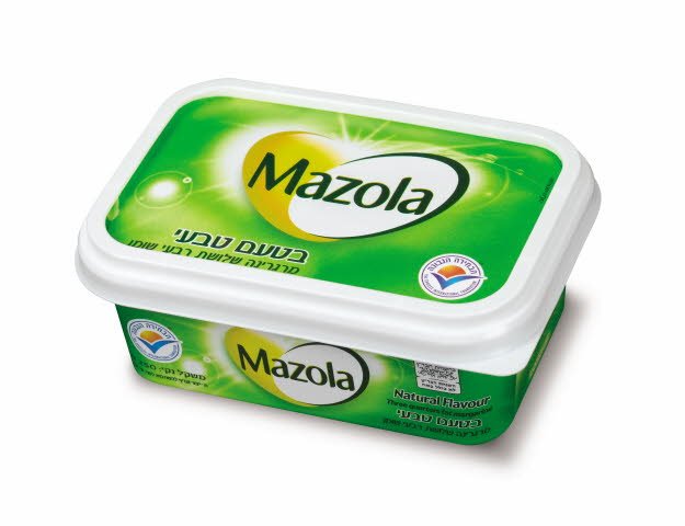 מרגרינה בטעם טבעי שלושת רבעי שומן מזולה גביע 250 גרם -