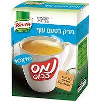 נמס בכוס מרק בטעם עוף 10 קלוריות קנור 4.8 גרם -