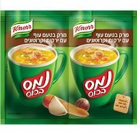 נמס בכוס מרק בטעם עוף עם ירקות וקרוטונים קנור -