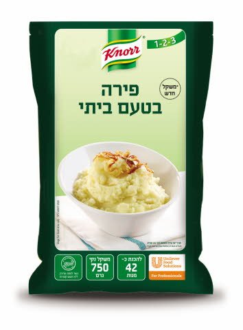 פירה בטעם ביתי קנור שקית 750 גרם -