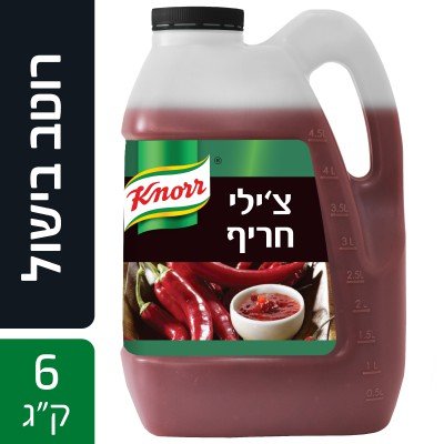 רוטב צ'ילי חריף קנור מיכל 6 ק"ג -