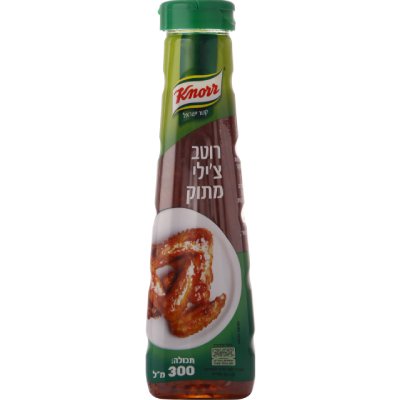 רוטב צ'ילי מתוק קנור בקבוק לחיץ 370 גרם -