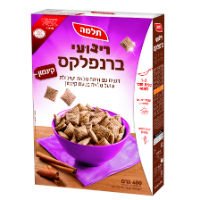 ריבועי ברנפלקס דגני בוקר עם חיטה ושיבולת שועל מלאות בטעם קינמון תלמה 400 גרם -