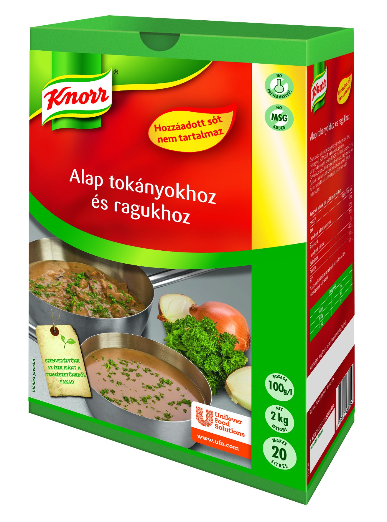 KNORR Alap tokányokhoz és ragukhoz - Hozzáadott só nélkül** - KNORR Alap tokányokhoz és ragukhoz - Hozzáadott só nélkül** -
