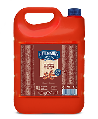 HELLMANN'S Barbecue szósz - A Hellmann's egy karakteres ízvilágú és kiváló állagú barbecue szószt kínál meleg és hidegkonyhai felhasználásra. HELLMANN'S Barbecue szósz - A Hellmann's egy karakteres ízvilágú és kiváló állagú barbecue szószt kínál meleg és hidegkonyhai felhasználásra.