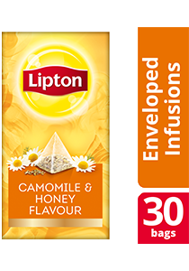 Lipton Pyramid Camomile & Honey Flavour 30x0.9g - Lipton Exclusive Selection dibuat dari daun teh terbaik untuk memastikan pengalaman meminum teh yang luar biasa