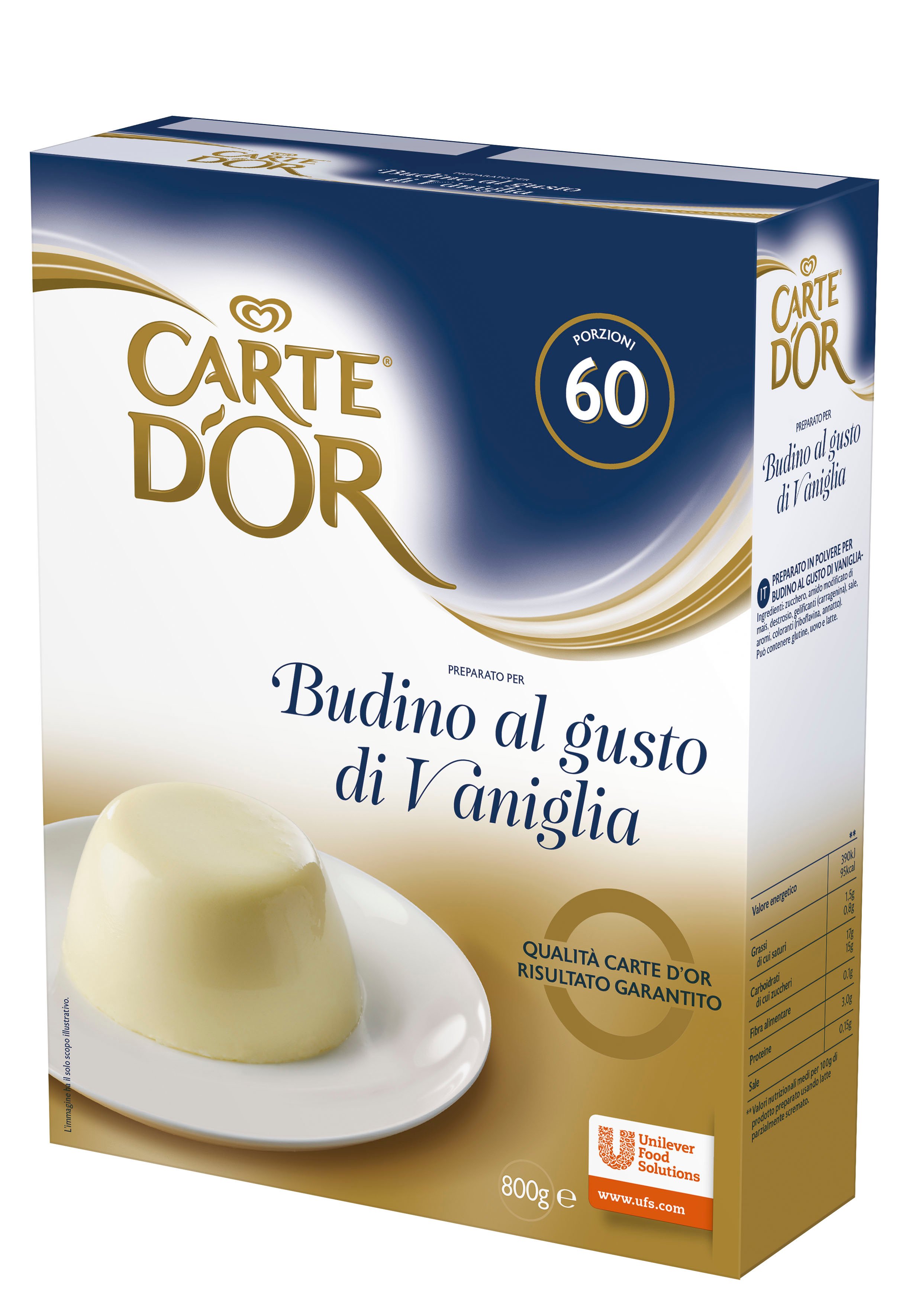 Carte d’Or preparato per Budino al gusto di Vaniglia 800 Gr -