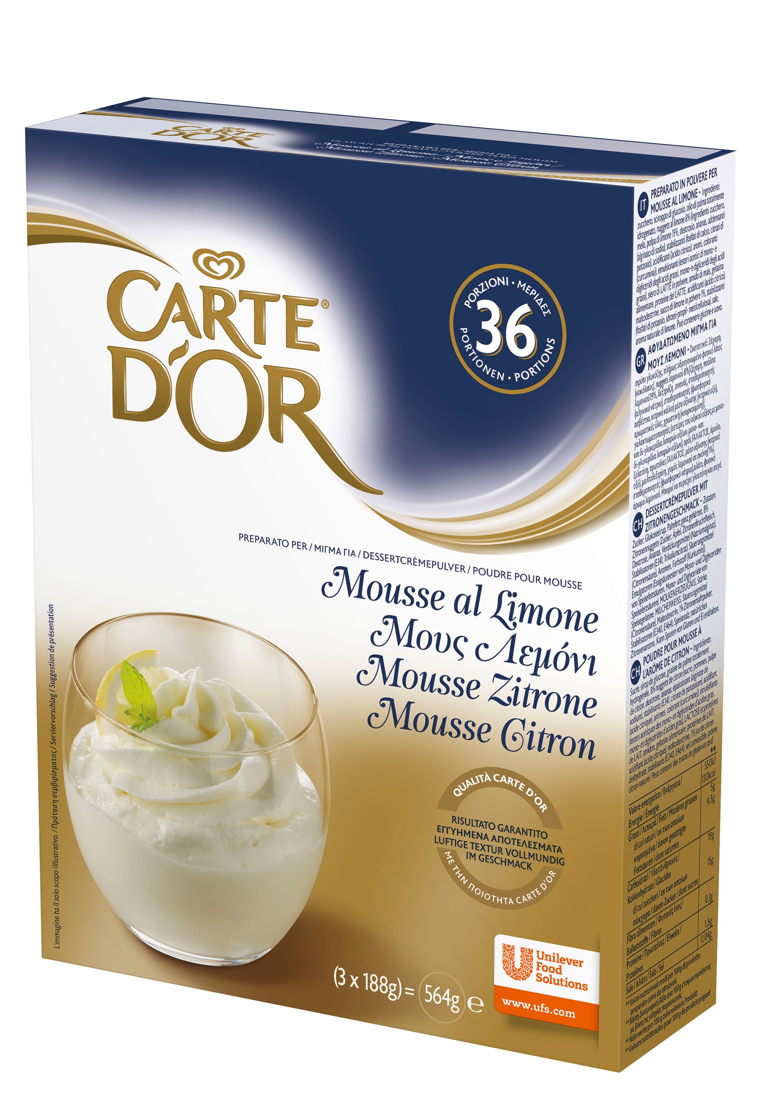 Carte d’Or preparato per Mousse al Limone 564 Gr -