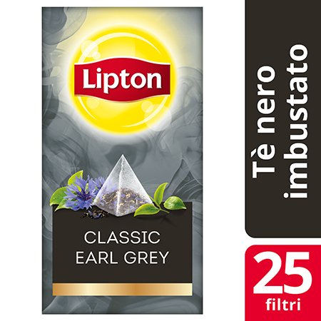 Lipton Pyramid Classic Earl Grey Flavoured Black Tea 25 Filtri -