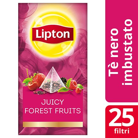 Lipton Pyramid Juicy Forest Fruit Flavoured Black Tea 25 Filtri -