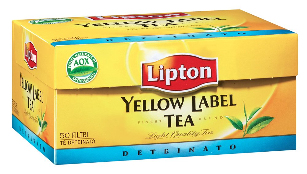 Lipton Yellow Label Tea Deteinato 50 Filtri -
