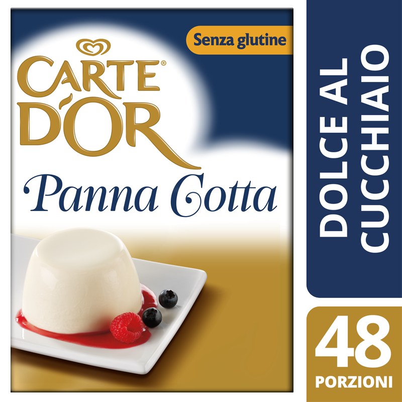 Carte d’Or preparato per Panna Cotta 520 Gr - Per il gusto ed il colore autentici e la consistenza perfetta anche dopo 24 ore, la Panna Cotta Carte d’Or è la numero 1 per gli Chef*. Finalmente senza glutine.