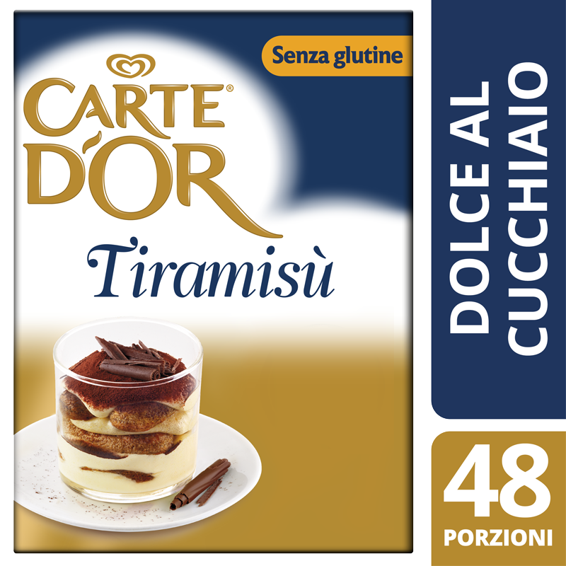 Carte d’Or preparato per Tiramisù 490 Gr - Dessert Carte D'Or: la stessa qualità di sempre, finalmente senza glutine.