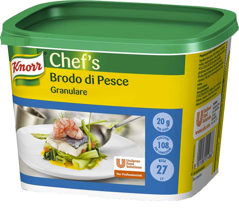 Knorr Brodo di Pesce Granulare 550 Gr - Il Brodo di Pesce Knorr esalta il sapore di tutti i piatti a base di pesce*.