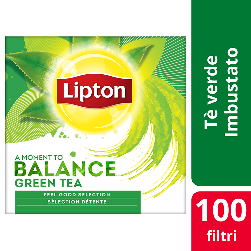 Lipton Green Tea 100 filter - Lipton Feel Good Selection offre un’ampia varietà di tè e infusi che aiutano i tuoi clienti a vivere al meglio ogni momento.