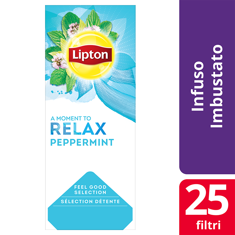 Lipton Peppermint Menthe Infusion 25 Filtri - Lipton Feel Good Selection offre un’ampia varietà di tè e infusi che aiutano i tuoi clienti a vivere al meglio ogni momento.