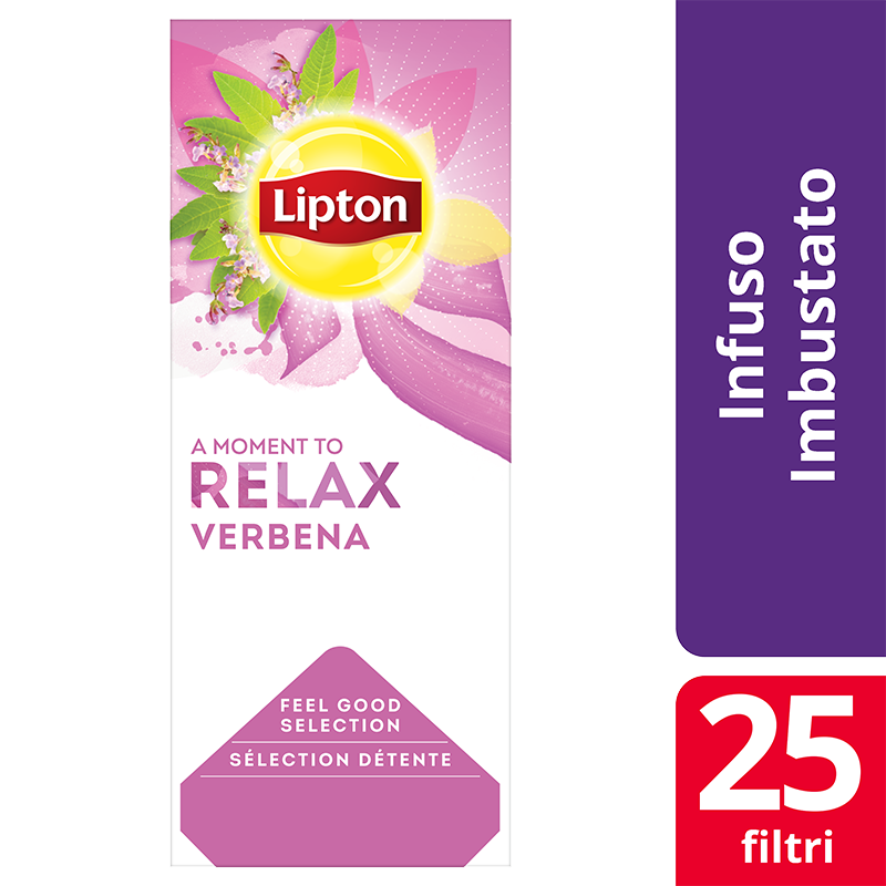 Lipton Verbena Infusion 25 Filtri - Lipton Feel Good Selection offre un’ampia varietà di tè e infusi che aiutano i tuoi clienti a vivere al meglio ogni momento.